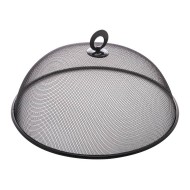 Tela Protetora 30x12cm Para Alimentos De Metal Revestida Com Plástico Preta